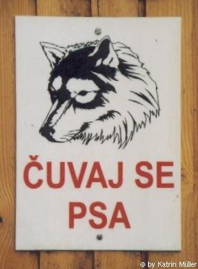 Warnung vor dem Hund
